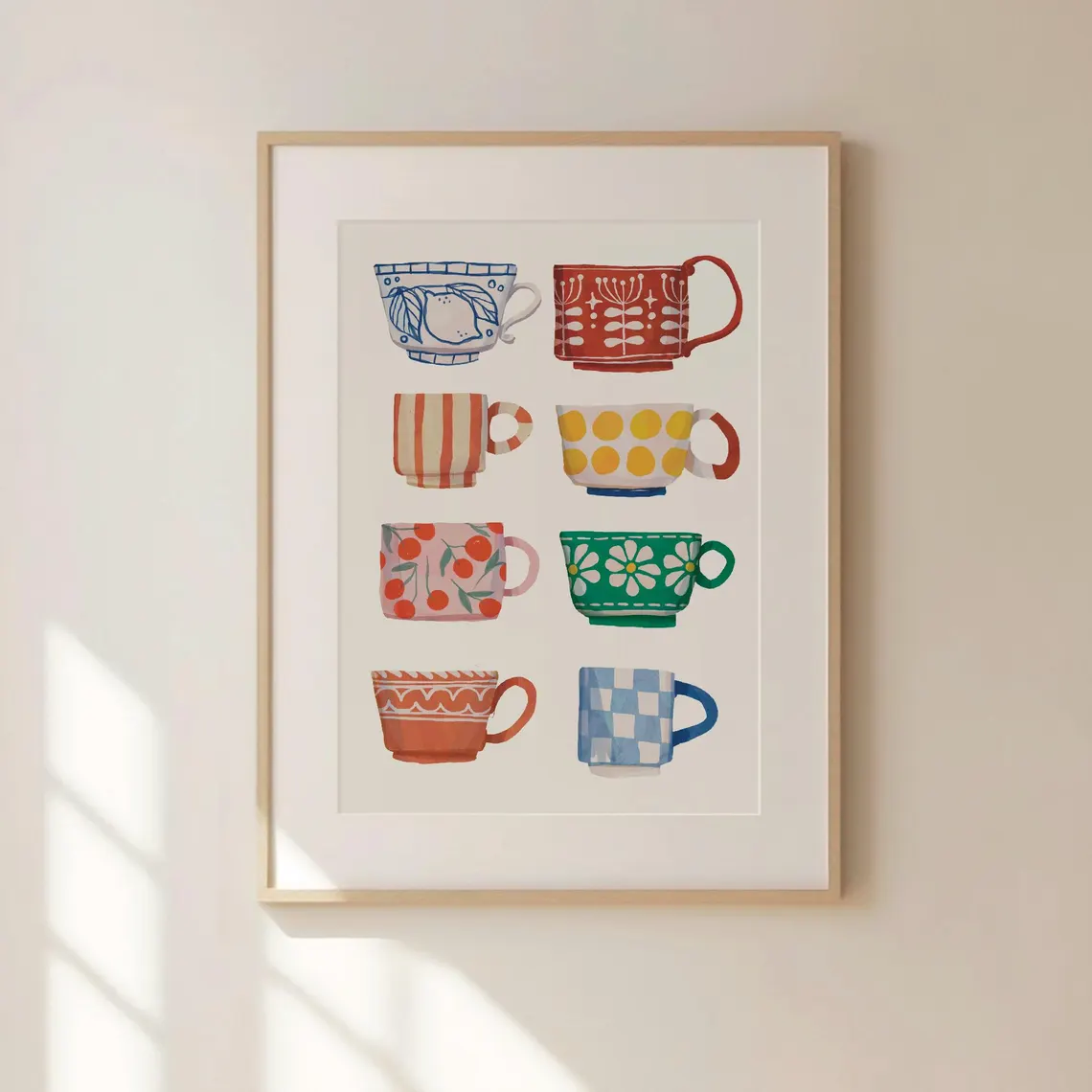 Coffee Tea Essentials - Tea Cup Print, Breakfast poster, Coffee