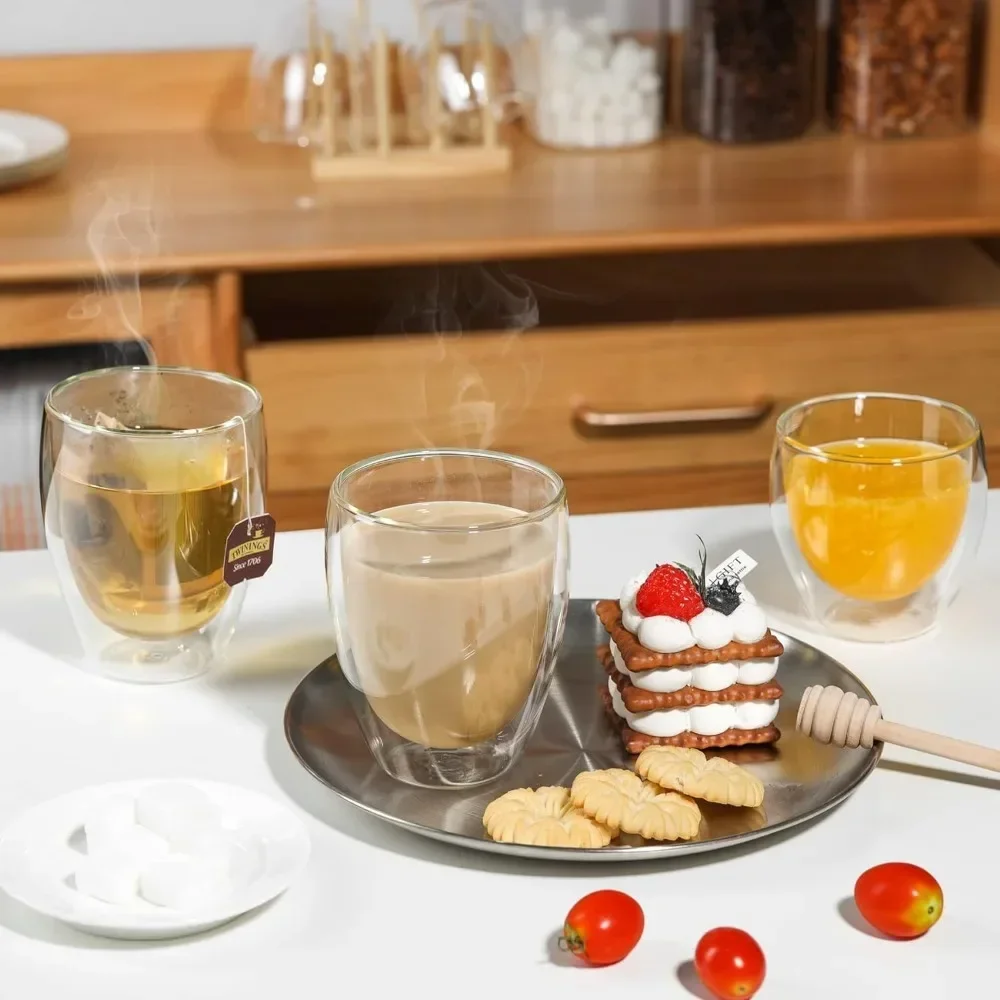 6 pcs Clear Double Wall Glass  - đánh giá và giá Double Wall Mug