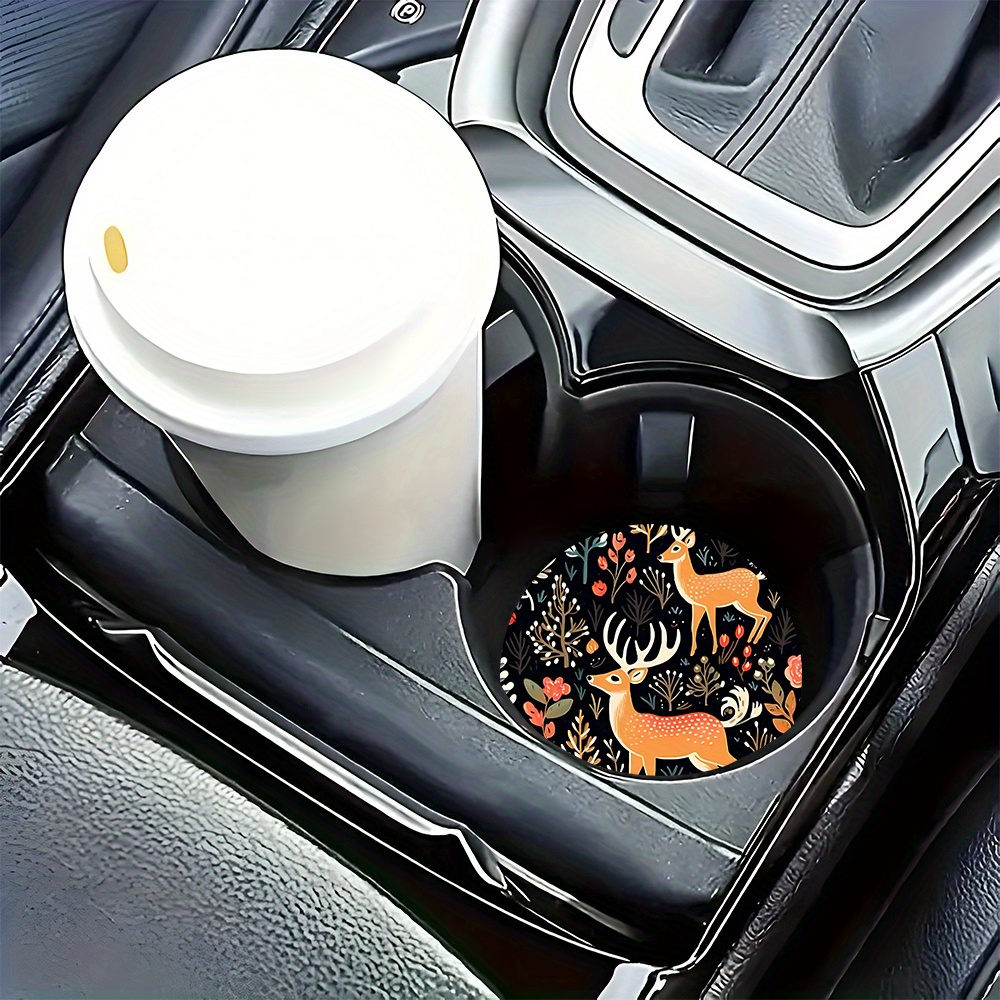 2 Deer Print Car Coasters - Su - đánh giá và giá Coffee Tea Etc